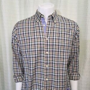 TOMMY HILFIGER Slim Fit Shirt Plaid Button Down Men's M